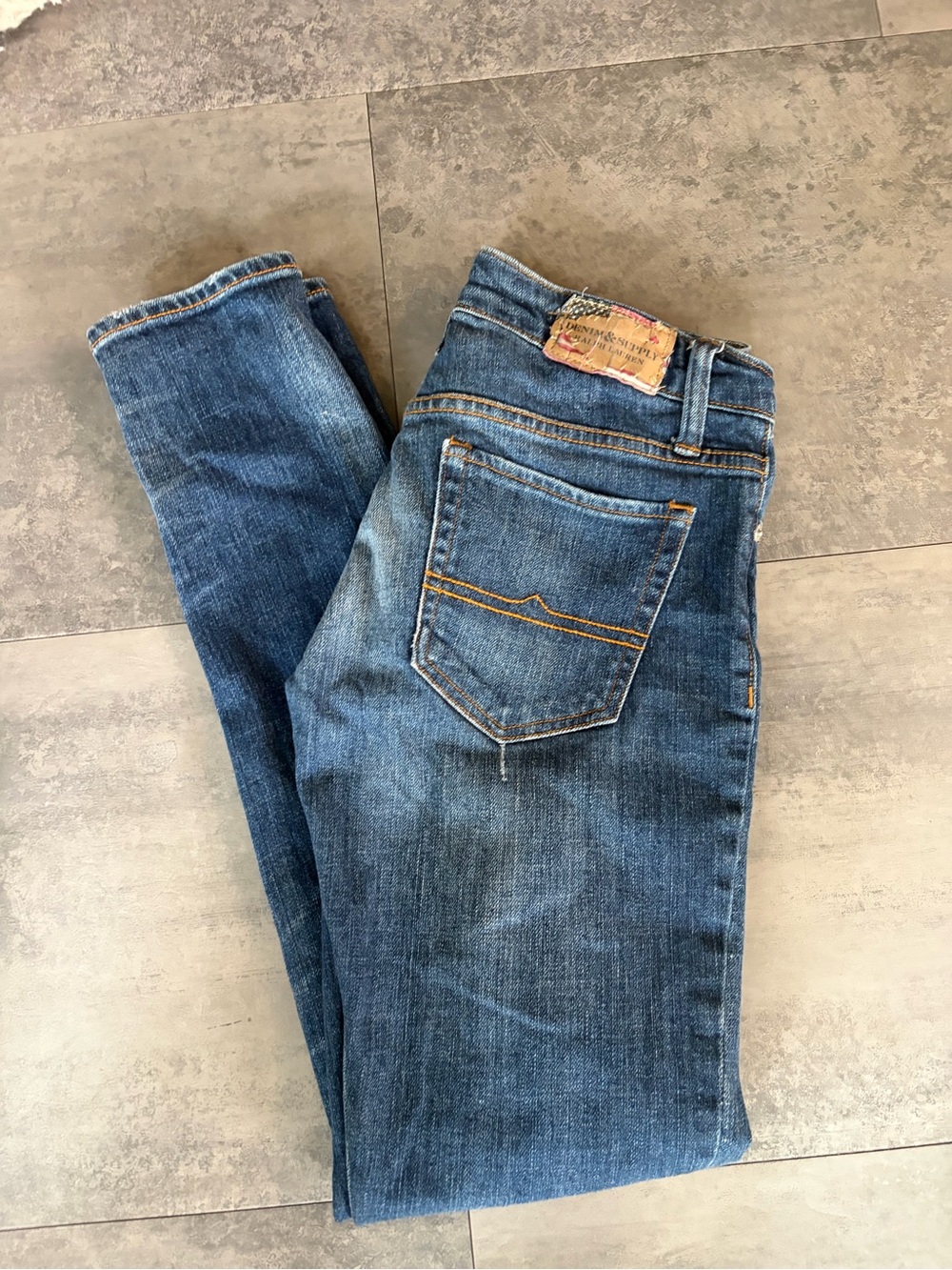 Denim & Supply Ralph Lauren dark wash straight leg jeans- size 27/30.